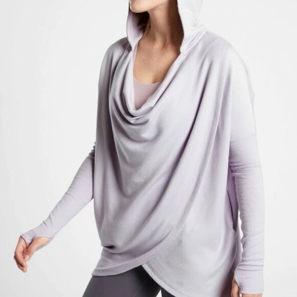 Athleta Tops - Athleta Purana Wrap Sweatshirt Twilight Lilac Plush Nirvana Soft Cozy